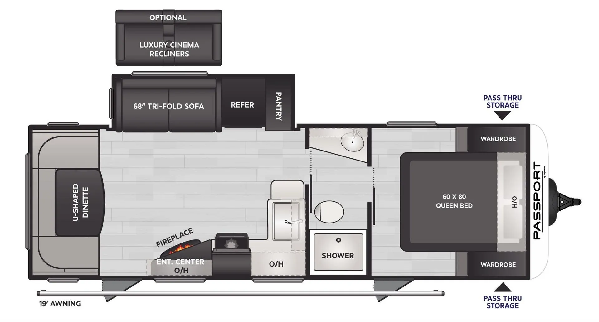Keystone Passport SL Series 253RD floor plan