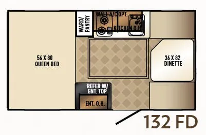 Palomino PaloMini 132 FD floor plan