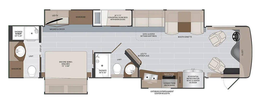 2026 Holiday Rambler Endeavor 38N floor plan