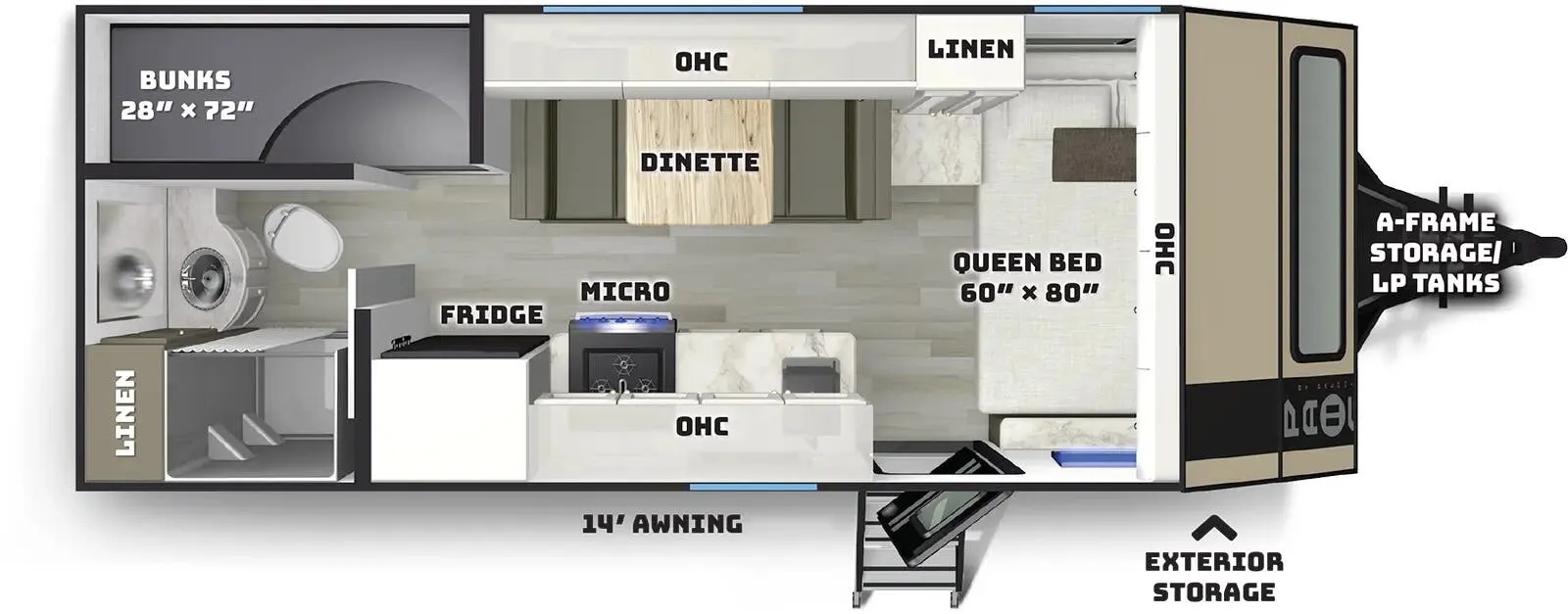 2026 Palomino Pause 196 - Floor plan
