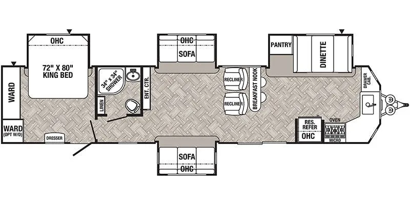 Palomino Puma 39FKL floor plan
