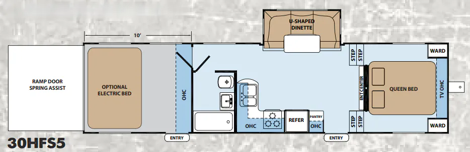 Forest River XLR Hyperlite 30HFS5 floor plan