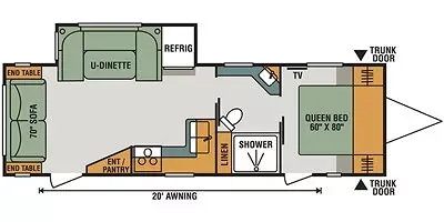2019 KZ Connect C261RLK - Floor plan