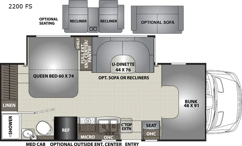 2019 Coachmen Prism 2200FS - Floor plan