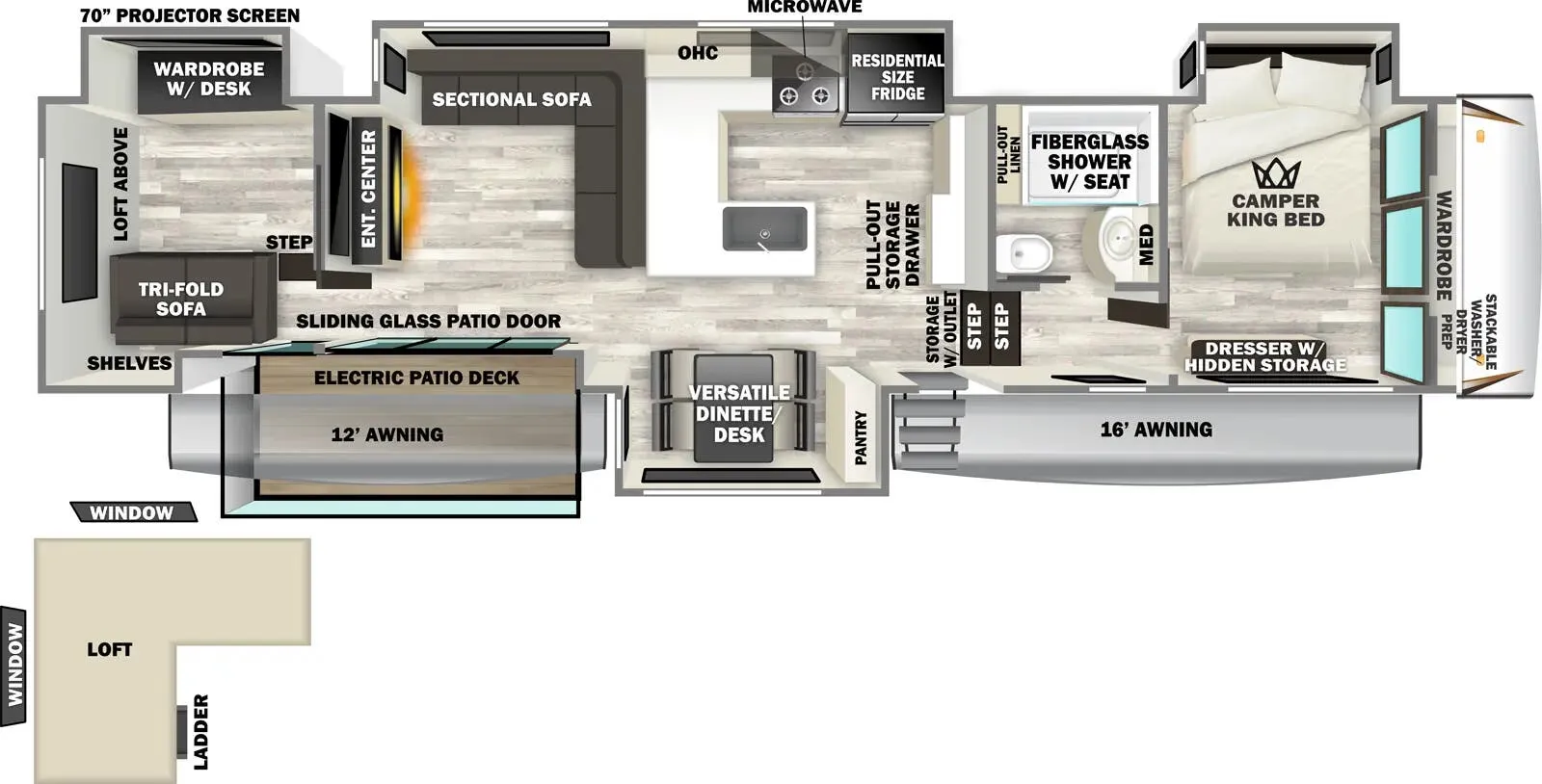 2026 Forest River Sabre 37RVMILES - Floor plan