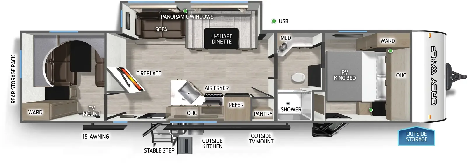 2026 Forest River Cherokee Grey Wolf 29NM - Floor plan