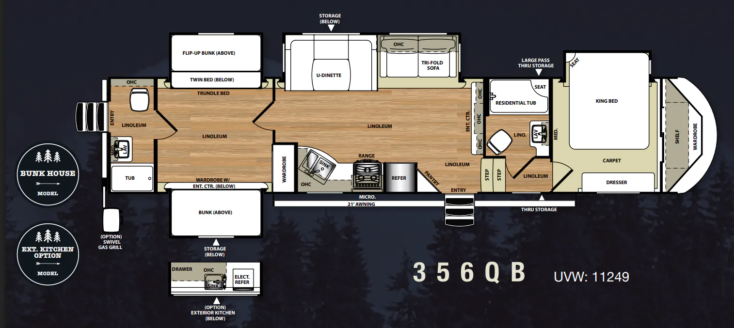 Forest River Salem Hemisphere Lite 356QB floor plan