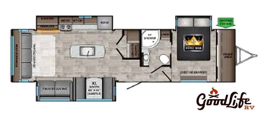 2022 CrossRoads Sunset Trail Super Lite 330SI - Floor plan