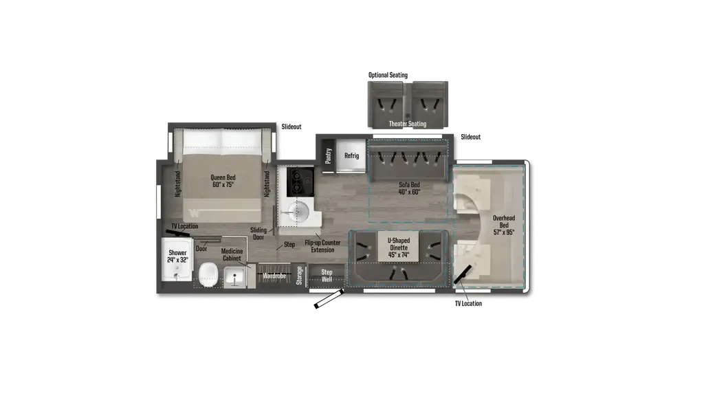 2026 Winnebago Spirit NPF Limited Edition 26NP floor plan