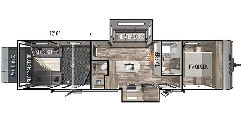 Forest River XLR Boost 31QB floor plan