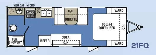 Coachmen Clipper 21FQ floor plan