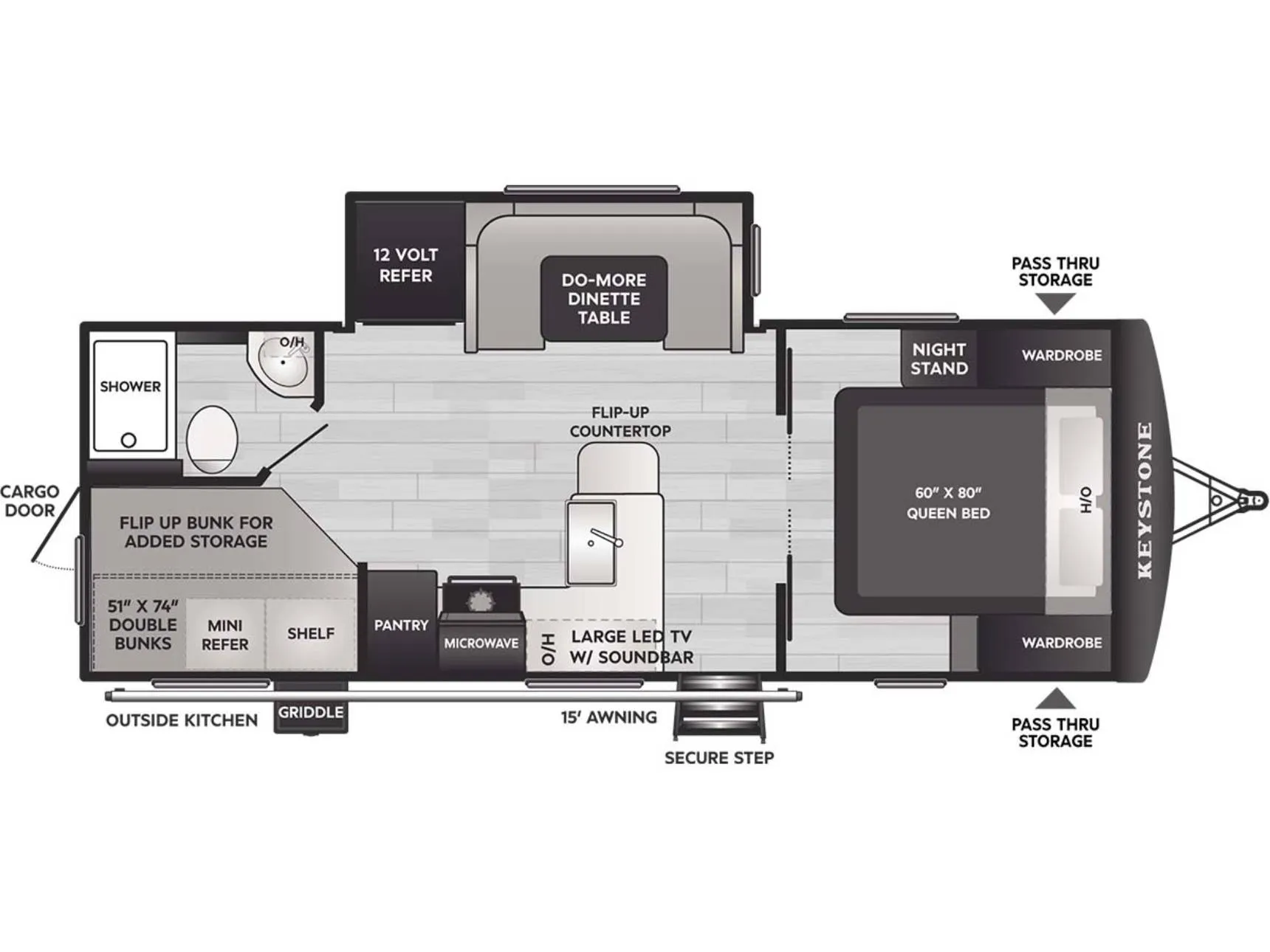 2026 Keystone Passport 229BHWE - Floor plan