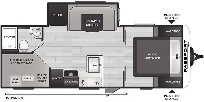 2025 Keystone Passport SL Series East 229BH floor plan