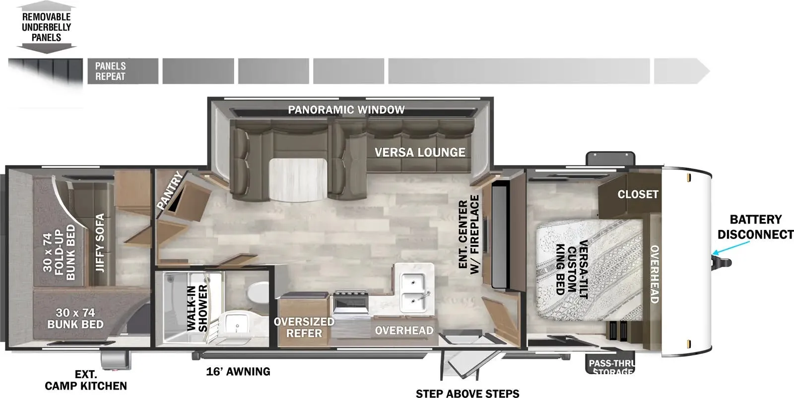 2026 Forest River Wildwood X-Lite 273QBXL - Floor plan