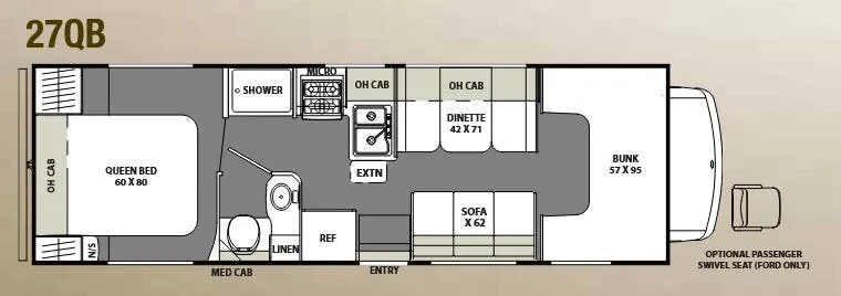 Coachmen Freelander 27QB floor plan