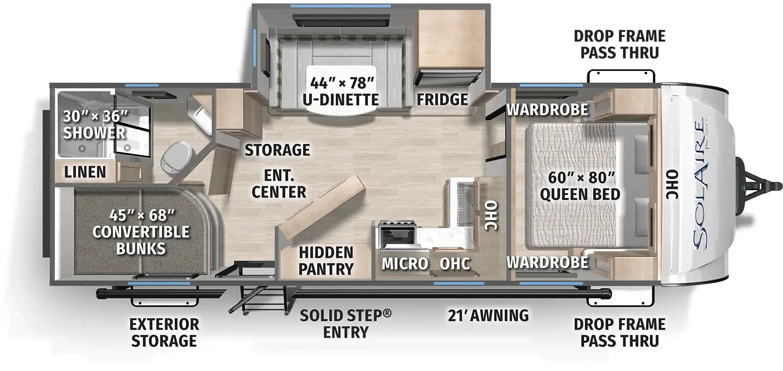 2026 Forest River Solaire 2430BHS - Floor plan