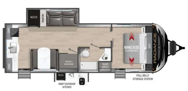 Cruiser RV Radiance 27RK floor plan