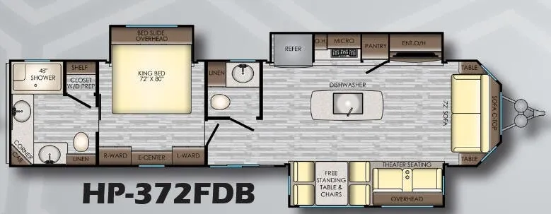 CrossRoads Hampton HP372FDB floor plan