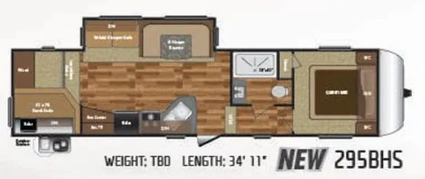 Keystone Hideout 295BHS floor plan