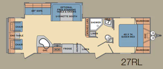 Shasta Revere 27RL floor plan