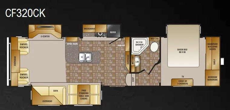 CrossRoads Cruiser Sahara CF320CK floor plan