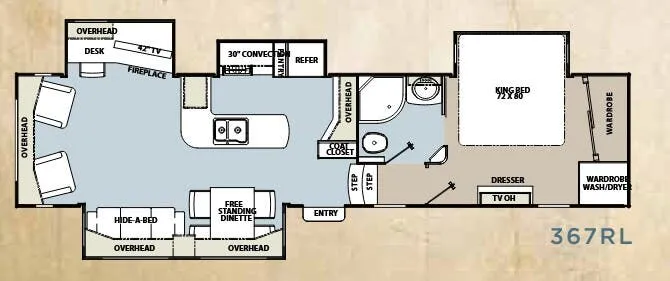 Coachmen Brookstone Diamond 367RL floor plan