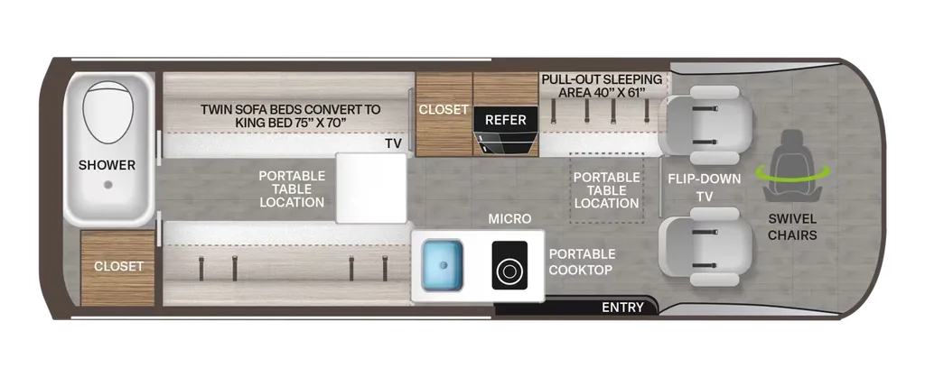 2027 Thor Motor Coach Sanctuary 24A floor plan