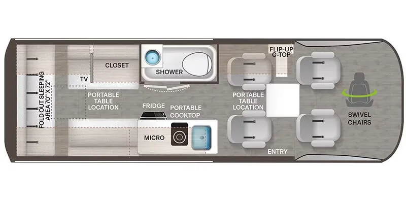 Thor Motor Coach Tranquility 24C floor plan