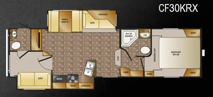 CrossRoads Cruiser CF30KRX floor plan