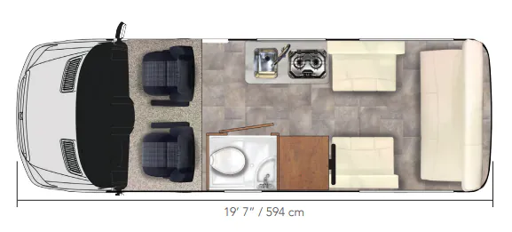 Pleasure-Way Ascent TS BASE floor plan