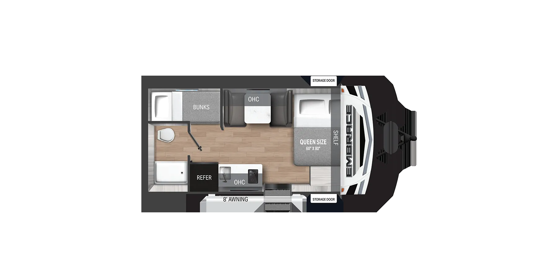 Cruiser RV Embrace EL17BH floor plan