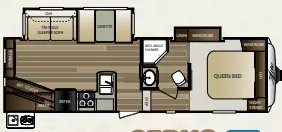 Keystone Cougar XLite 25BHS floor plan
