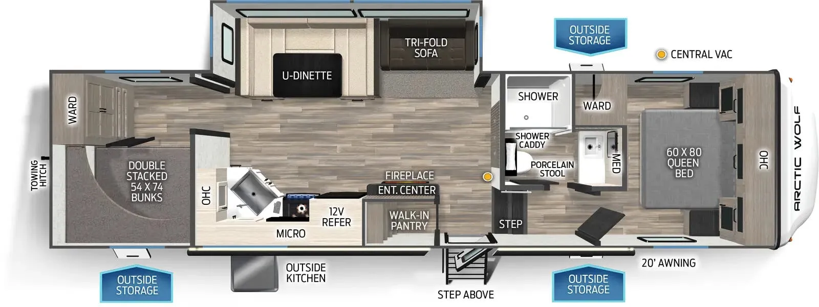Forest River Cherokee Arctic Wolf 287BH floor plan