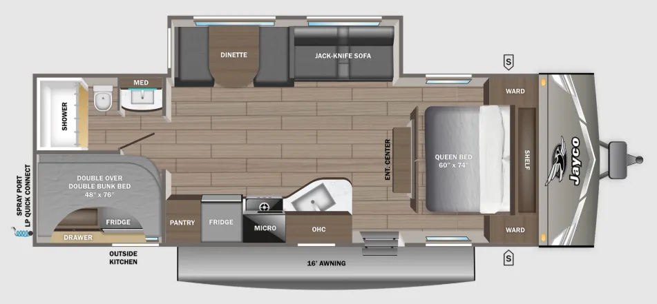 2027 Jayco Jay Flight 261BHS - Floor plan