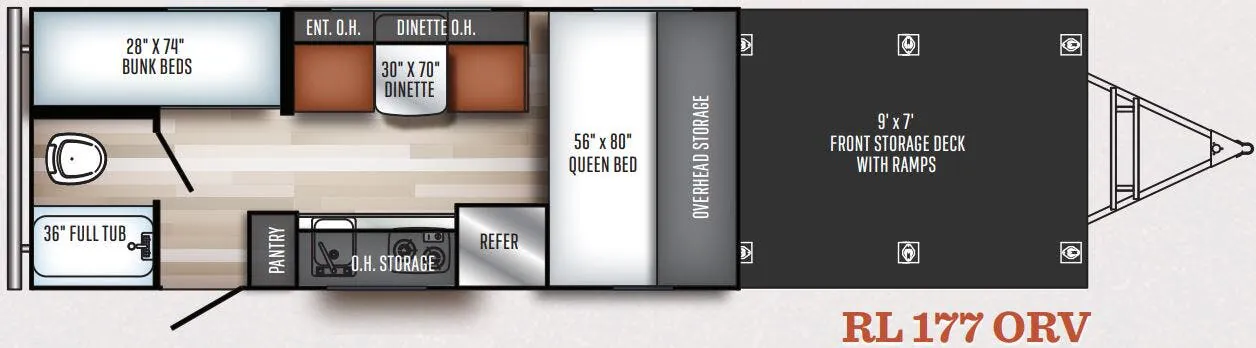 Palomino Real-Lite Mini RL 177 ORV floor plan