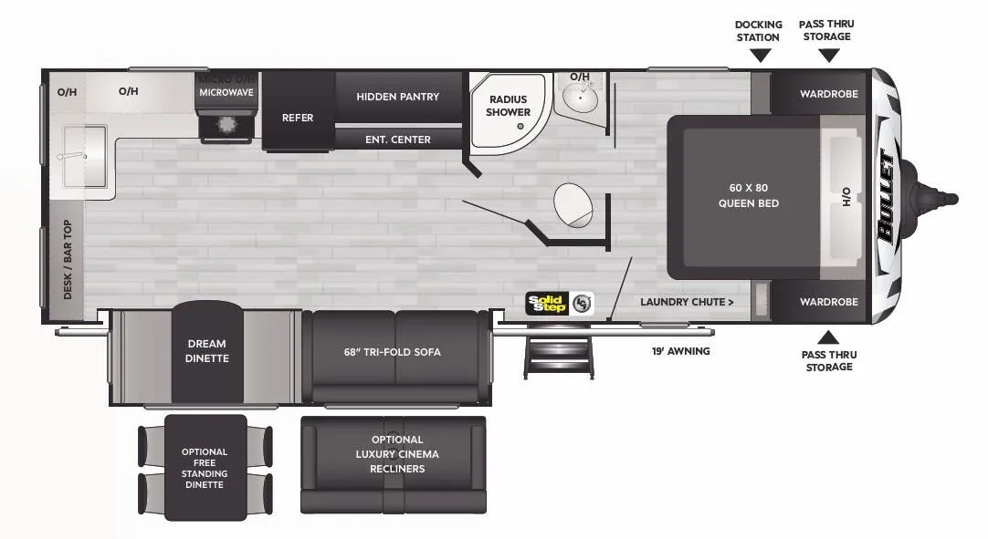 Keystone Bullet Premium 258RKS floor plan