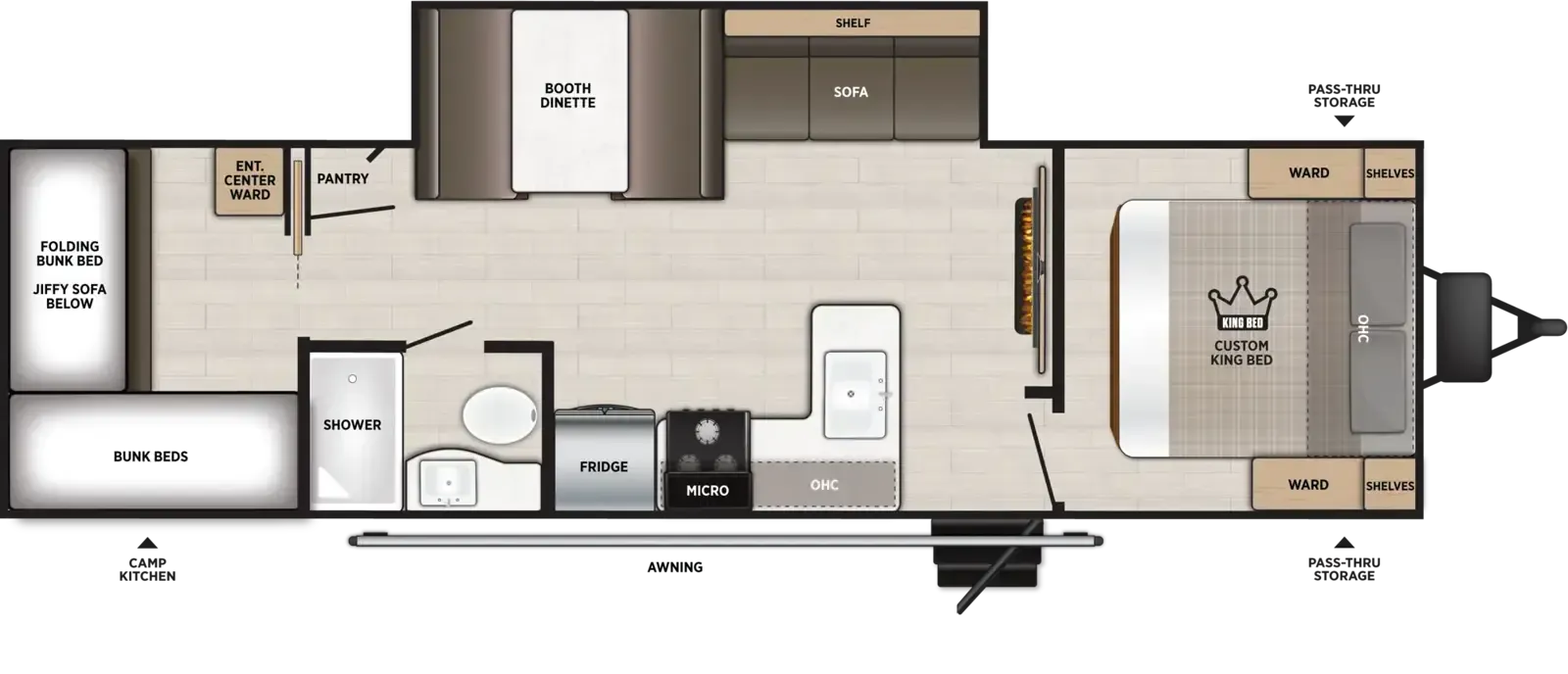 Forest River Wildwood X-Lite 273QBXL floor plan