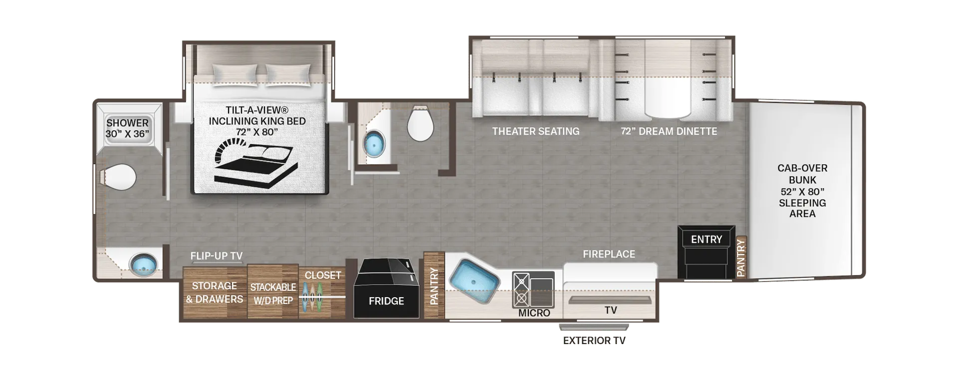 Thor Motor Coach Pasadena 38DA floor plan