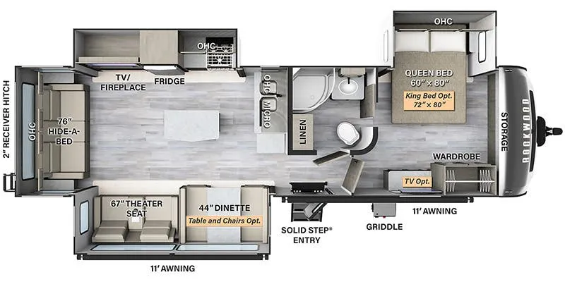 2024 Forest River Rockwood Ultra Lite 2906BS - Floor plan