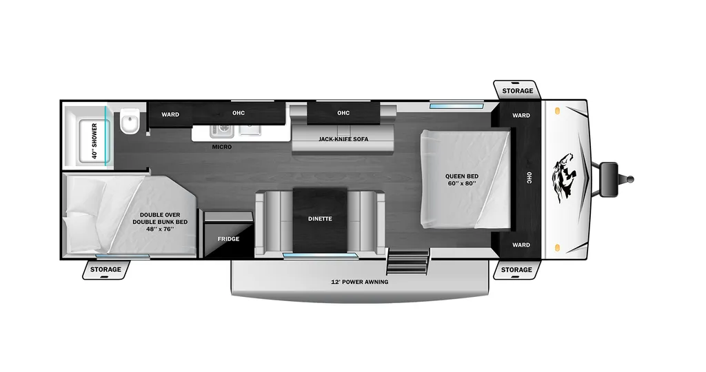 2026 Open Range RV Open Range Colt 25BH floor plan