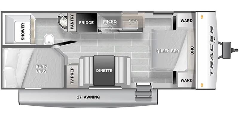 Prime Time Tracer LE 200BHSLE floor plan
