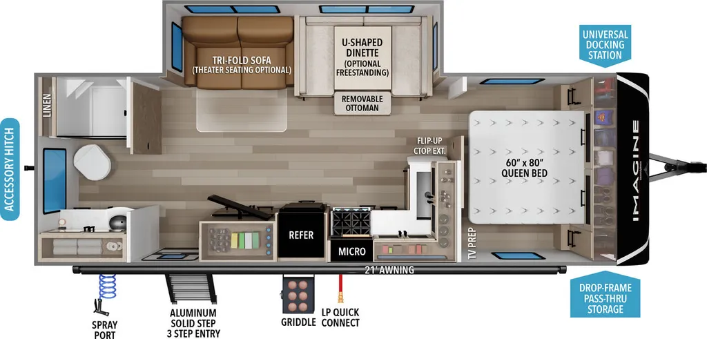 2023 Grand Design Imagine 2600RB floor plan