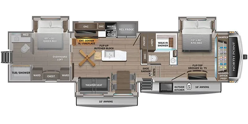 2024 Jayco North Point 390CKDS floor plan