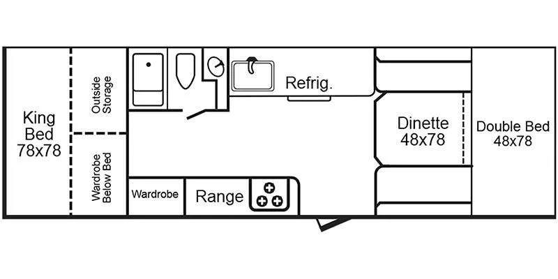 TrailManor 3124 Series KB floor plan