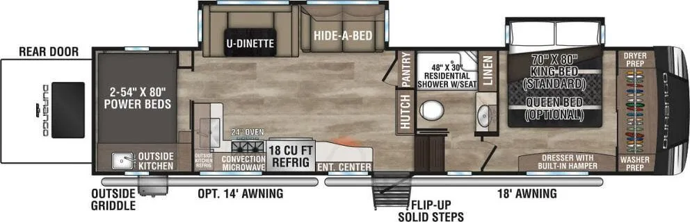 K-Z Durango D311BHD floor plan