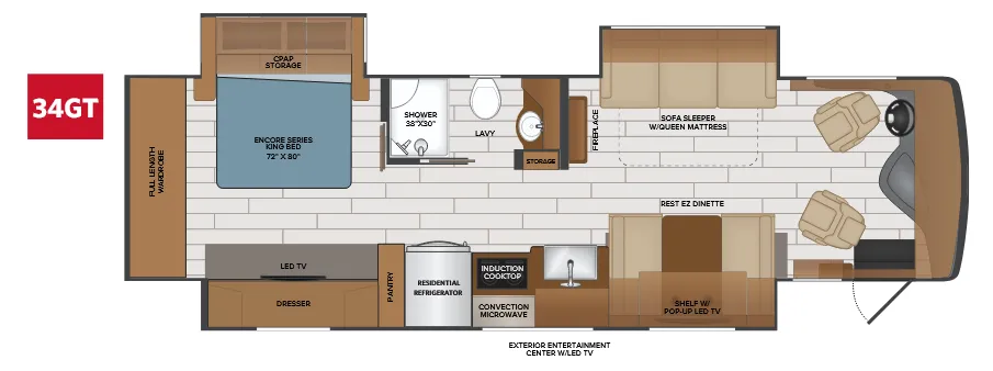 Fleetwood Frontier 34GT floor plan