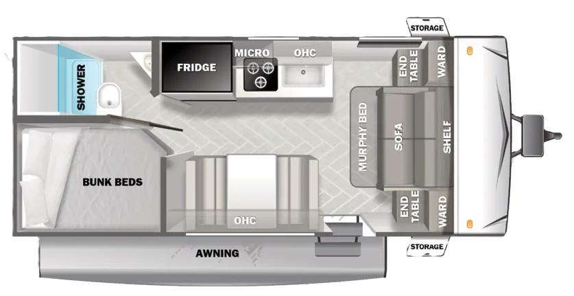 Forest River EVO 178DB floor plan