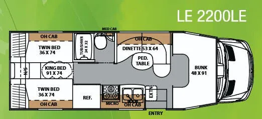 Coachmen Prism LE 2200 LE floor plan