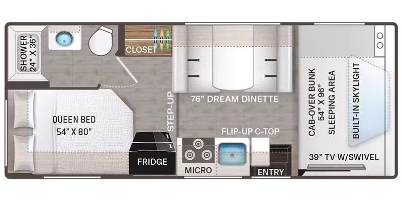 Thor Motor Coach Echelon LC22 floor plan