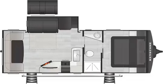 2021 Keystone Cougar Half-Ton 25RDSWE - Floor plan